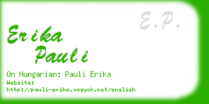 erika pauli business card